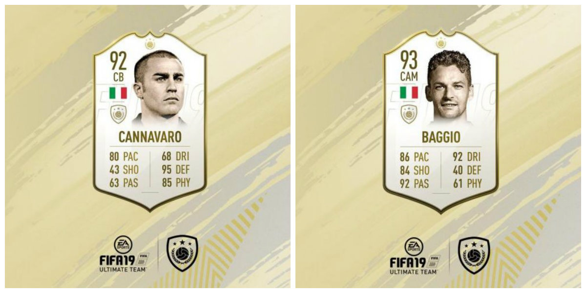 Баджо и Каннаваро появятся в FIFA 19