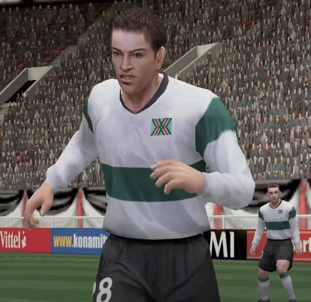 Каким был Криштиану, когда впервые появился в FIFA, PES и FM. Игра головой – 34/100, потенциал ниже, чем у Милевского, странное лицо