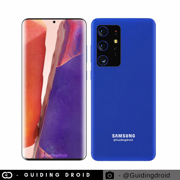 Стилус S Pen, квадрокамера и загнутый на боковины экран Infinity-O. Перспективный флагман Samsung Galaxy S21 позирует на рендерах