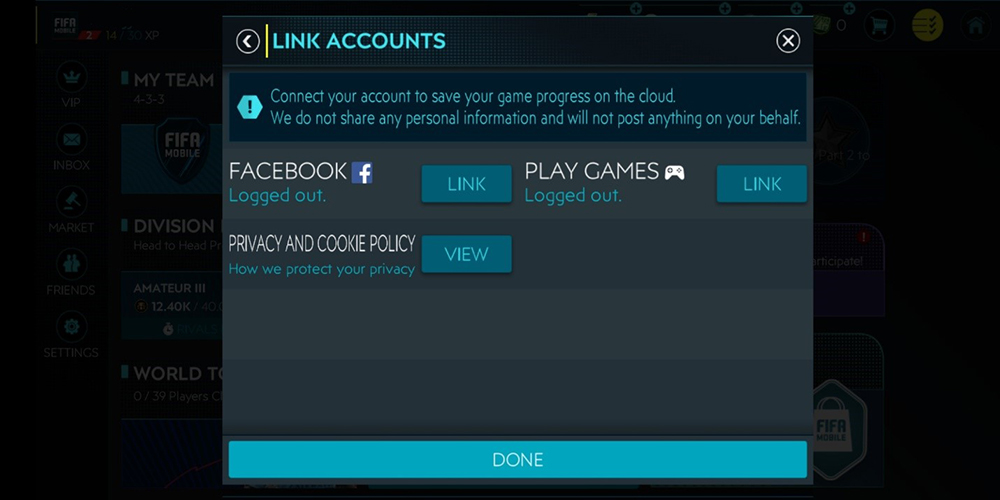 FIFA Mobile — Сохраните свой прогресс в FIFA Mobile
