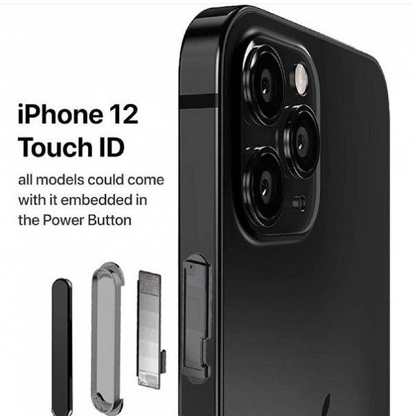iPhone 12 с боковым сканером Touch ID на новом изображении