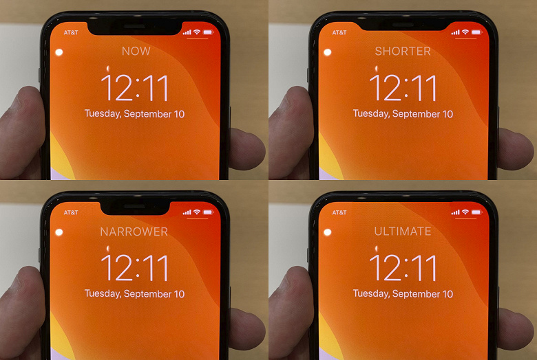 iPhone с разными чёлками и без неё. Концепты известного инсайдера