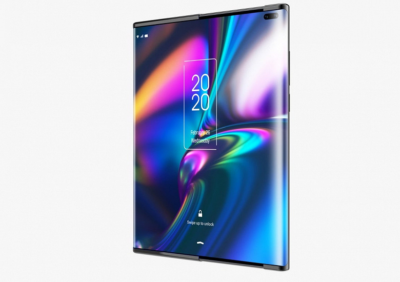 Первый сворачивающийся смартфон показан в рабочем состоянии на видео