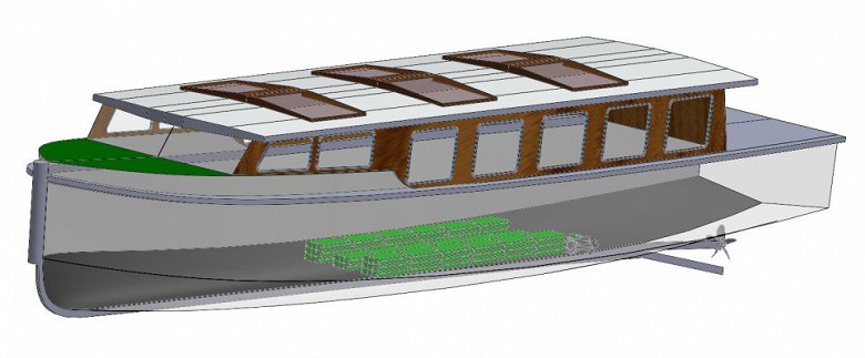 Тяговые батареи Tesla приспособили для пассажирских лодок