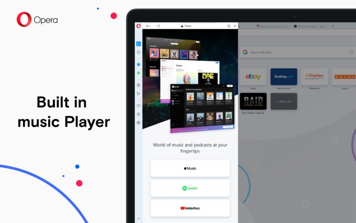 Удобное нововведение Opera для меломанов. В боковой панели появился музыкальный плеер