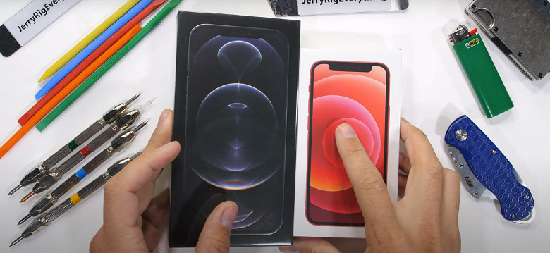 iPhone 12 mini и iPhone 12 Pro Max царапают, сверлят, жгут и пытаются согнуть