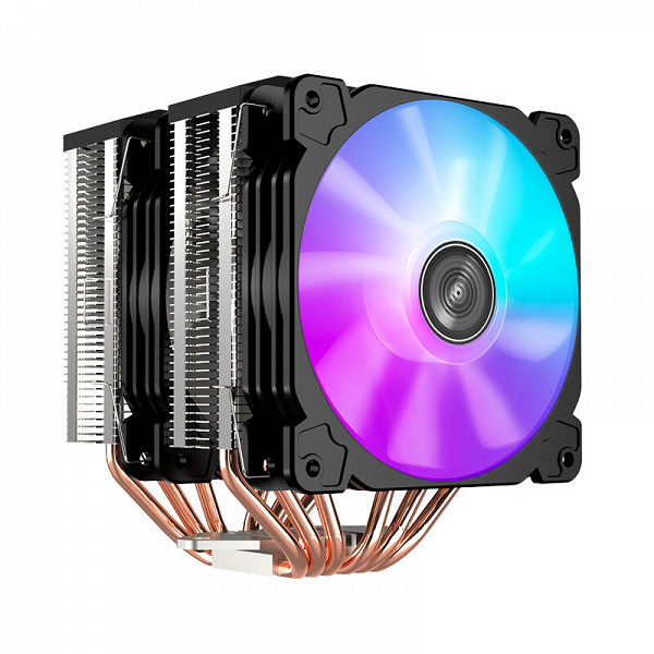 Конструкция процессорной системы охлаждения Jonsbo CR-2100 включает два блока пластин и два вентилятора