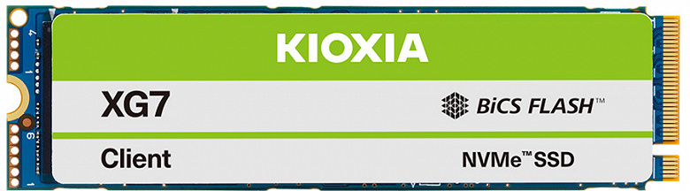 Твердотельные накопители Kioxia XG7/XG7-P с интерфейсом PCIe 4.0 предназначены для ноутбуков, настольных ПК и рабочих станций