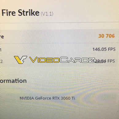Появились данные о производительности видеокарты Nvidia GeForce RTX 3060 Ti в тестах 3DMark Fire Strike и Time Spy
