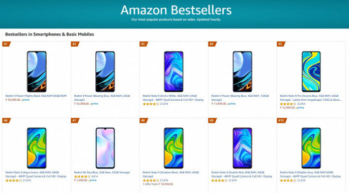 Смартфоны Redmi заняли 10 из 10 позиций в рейтинге самых продаваемых в Индии