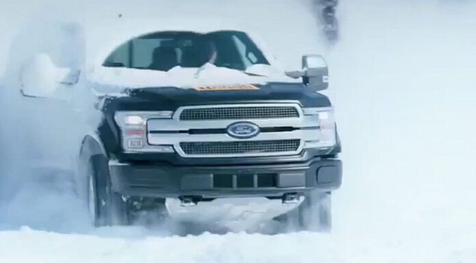 Опубликовано видео зимних испытаний электрического пикапа Ford F-150