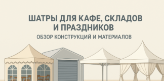Шатры для кафе, складов и мероприятий: виды, формы и материалы